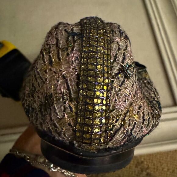 Chanel metallic pink tweed ballet flats with gold toecap and back detail 39.5 - Picture 9 of 12